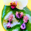 Natural Amethyst & Tourmaline Rose Gold on Sterling Silver Earrings & Ring 7.5 - Image 2