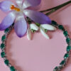 Natural Aventurine Rhodolite Garnet 14K Gold on 925 Sterling Silver Bracelet 8"